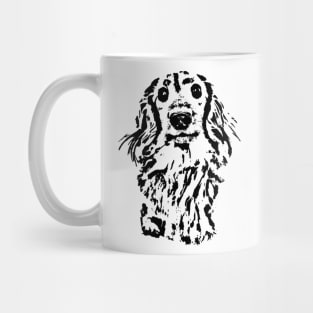 Long Haired Dachshund Sketch Mug